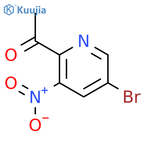 1-(5-bromo-3-nitro-2-pyridyl)ethanone structure