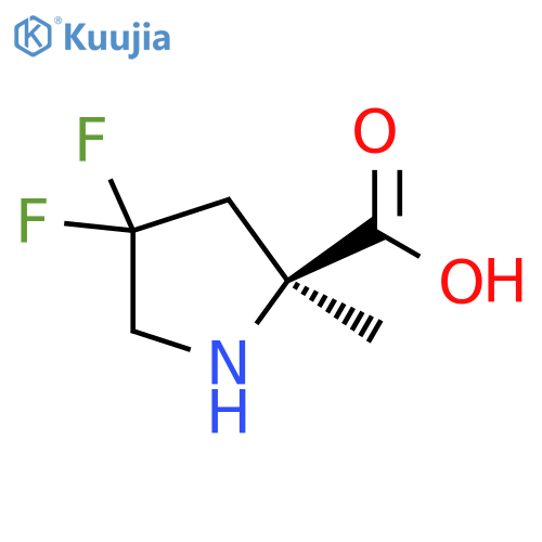 (2S)-4,4-Difluoro-2-methylpyrrolidine-2-carboxylic acid structure