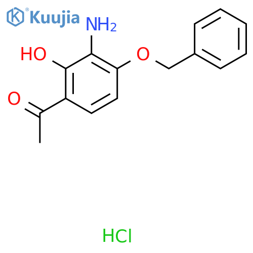 1-(3-Amino-4-(benzyloxy)-2-hydroxyphenyl)ethanone hydrochloride structure