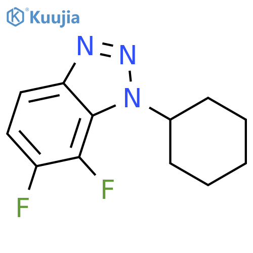 1-Cyclohexyl-6,7-difluoro-1,2,3-benzotriazole structure