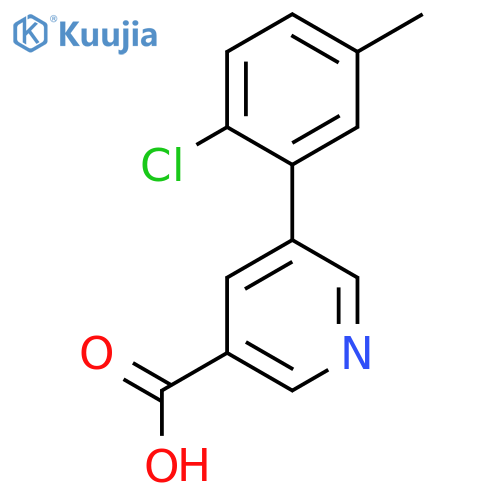 5-(2-Chloro-5-methylphenyl)pyridine-3-carboxylic acid structure