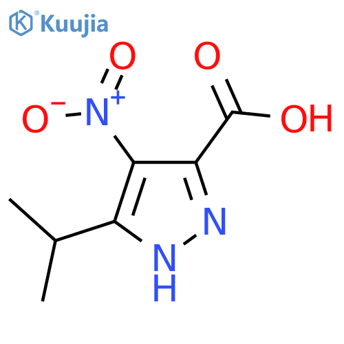 3-Isopropyl-4-nitro-1H-pyrazole-5-carboxylic acid structure