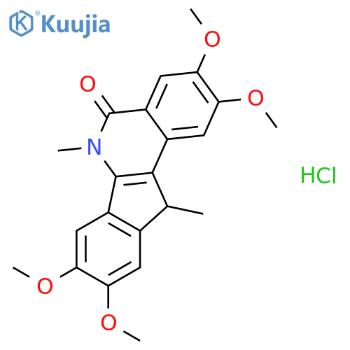 2,3,8,9-tetramethoxy-6,11-dimethyl-6,11-dihydro-5H-indeno[1,2-c]isoquinolin-5-one hydrochloride structure
