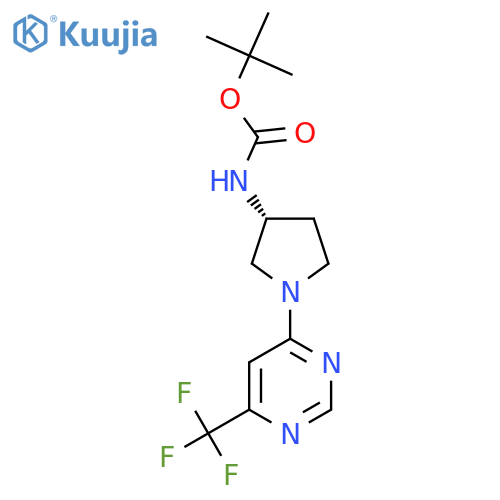 (R)-Tert-Butyl (1-(6-(trifluoromethyl)pyrimidin-4-yl)pyrrolidin-3-yl)carbamate structure
