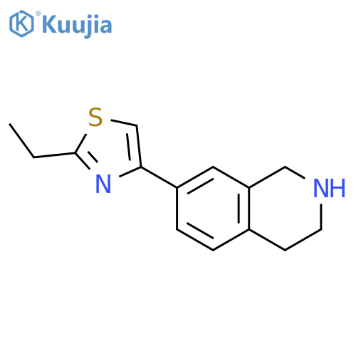 7-(2-Ethyl-thiazol-4-yl)-1,2,3,4-tetrahydro-isoquinoline structure