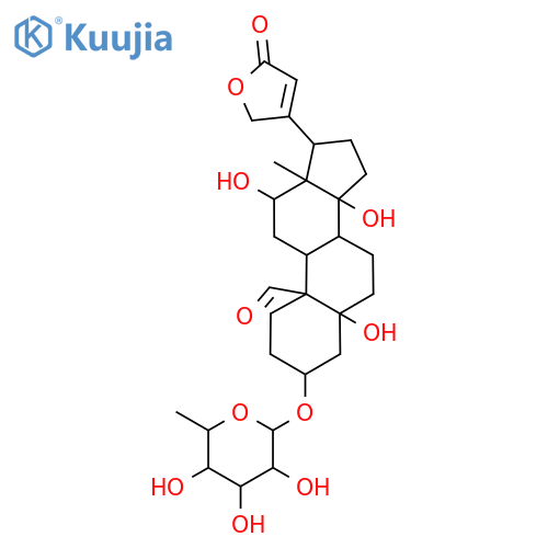 3-[(6-Deoxyhexopyranosyl)oxy]-5,12,14-trihydroxy-19-oxocard-20(22)-enolide structure