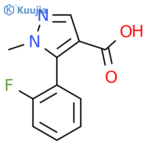 5-(2-fluorophenyl)-1-methyl-1H-pyrazole-4-carboxylic acid structure