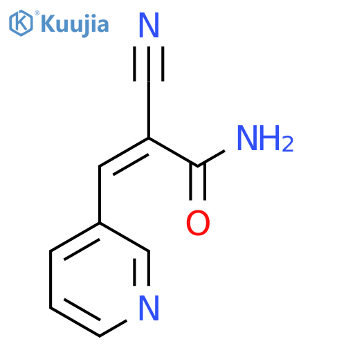 2-cyano-3-(pyridin-3-yl)prop-2-enamide structure