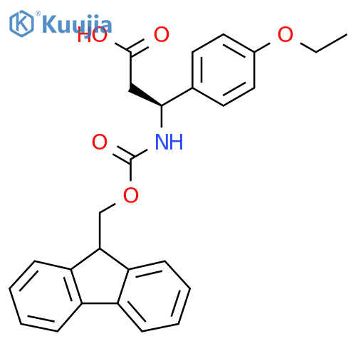 (3S)-3-(4-ethoxyphenyl)-3-({(9H-fluoren-9-yl)methoxycarbonyl}amino)propanoic acid structure
