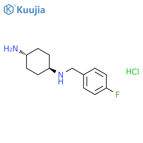 (1r,4r)-N1-(4-Fluorobenzyl)cyclohexane-1,4-diamine hydrochloride structure