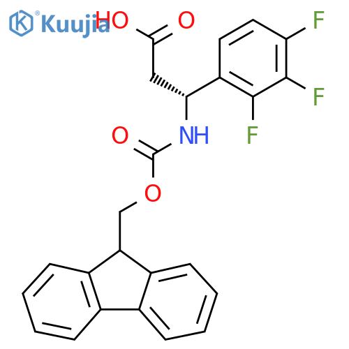 (3R)-3-({(9H-fluoren-9-yl)methoxycarbonyl}amino)-3-(2,3,4-trifluorophenyl)propanoic acid structure