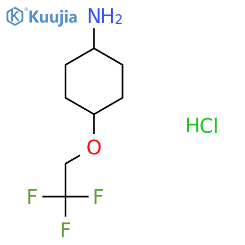 trans-4-(2,2,2-Trifluoro-ethoxy)-cyclohexylamine hydrochloride structure