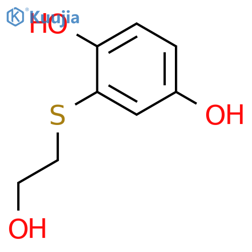 2-[(2-Hydroxyethyl)sulfanyl]benzene-1,4-diol structure
