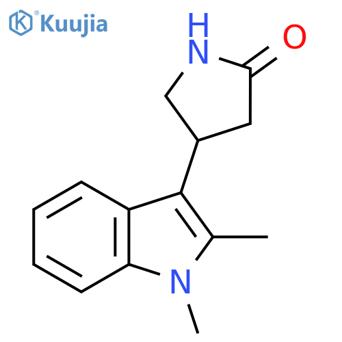4-(1,2-dimethyl-1H-indol-3-yl)pyrrolidin-2-one structure