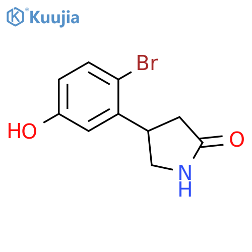 4-(2-bromo-5-hydroxyphenyl)pyrrolidin-2-one structure