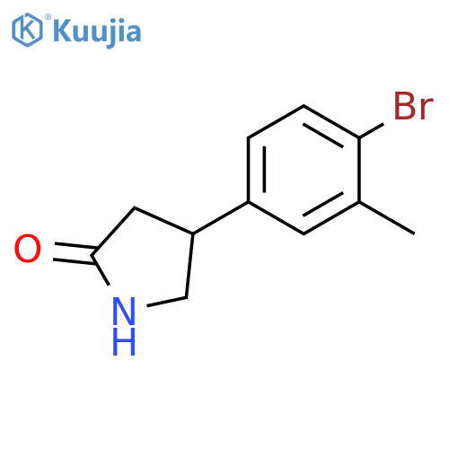 4-(4-bromo-3-methylphenyl)pyrrolidin-2-one structure