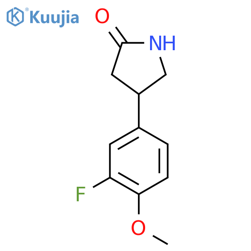4-(3-fluoro-4-methoxyphenyl)pyrrolidin-2-one structure