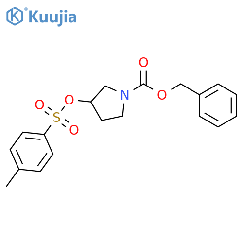 Benzyl (3r)-3-(4-methylphenyl)sulfonyloxypyrrolidine-1-carboxylate structure