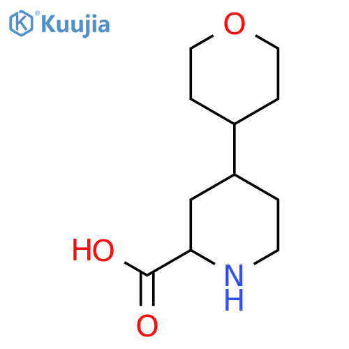 4-(oxan-4-yl)piperidine-2-carboxylic acid structure