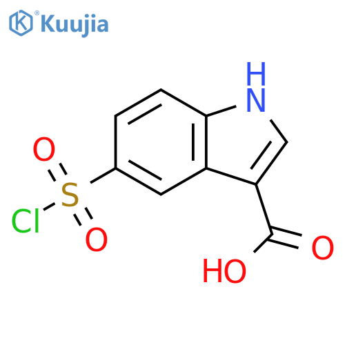 5-(Chlorosulfonyl)-1H-indole-3-carboxylic Acid structure