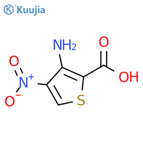 3-amino-4-nitrothiophene-2-carboxylic acid structure