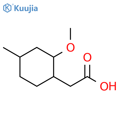 Cyclohexaneacetic acid, 2-methoxy-4-methyl- structure