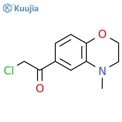 2-chloro-1-(4-methyl-3,4-dihydro-2H-1,4-benzoxazin-6-yl)ethan-1-one structure