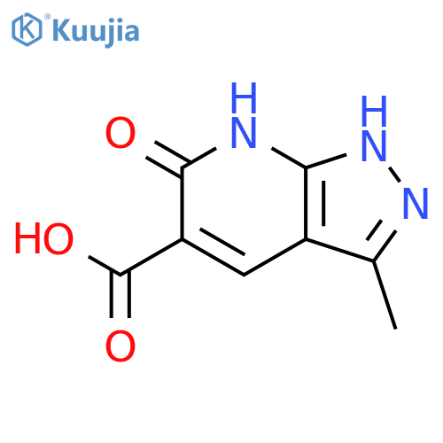 6-hydroxy-3-methyl-1H-pyrazolo3,4-bpyridine-5-carboxylic acid structure