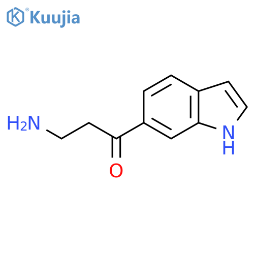 3-amino-1-(1H-indol-6-yl)propan-1-one structure