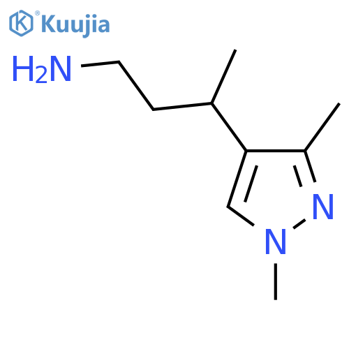 3-(1,3-dimethyl-1H-pyrazol-4-yl)butan-1-amine structure