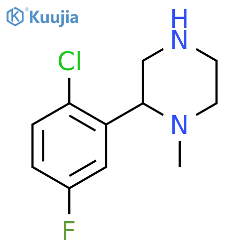 2-(2-chloro-5-fluorophenyl)-1-methylpiperazine structure