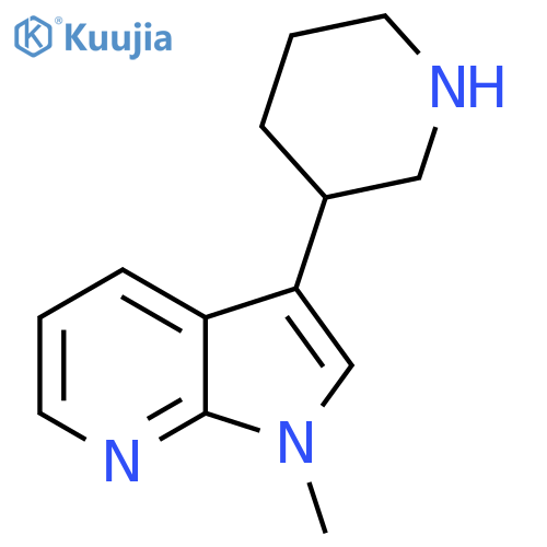 3-{1-methyl-1H-pyrrolo2,3-bpyridin-3-yl}piperidine structure