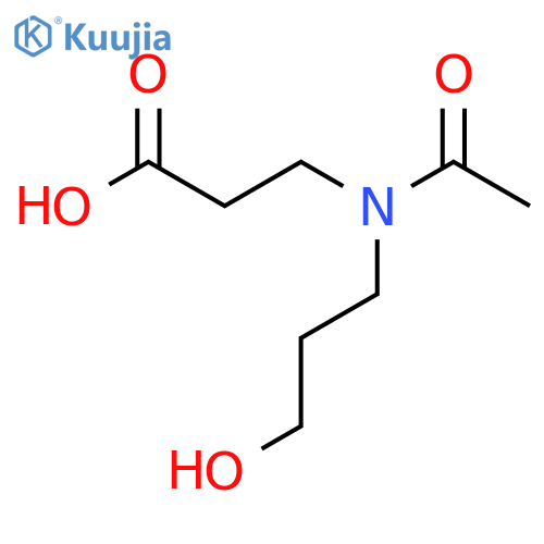3-N-(3-hydroxypropyl)acetamidopropanoic acid structure