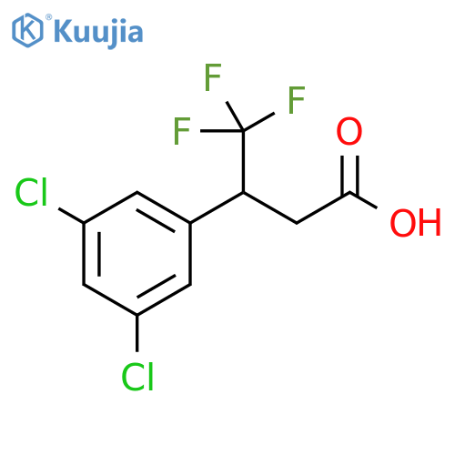 3-(3,5-dichlorophenyl)-4,4,4-trifluorobutanoic acid structure