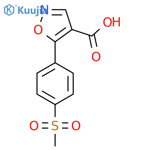 5-(4-methanesulfonylphenyl)-1,2-oxazole-4-carboxylic acid structure
