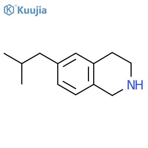 6-(2-methylpropyl)-1,2,3,4-tetrahydroisoquinoline structure
