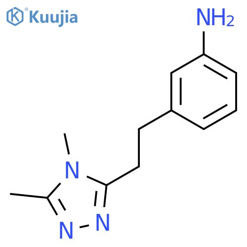 3-2-(dimethyl-4H-1,2,4-triazol-3-yl)ethylaniline structure