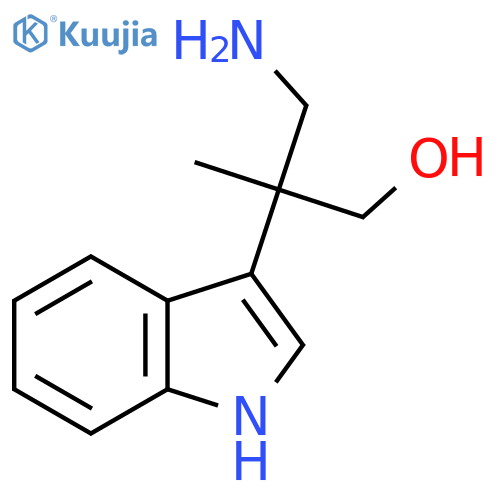 3-amino-2-(1H-indol-3-yl)-2-methylpropan-1-ol structure