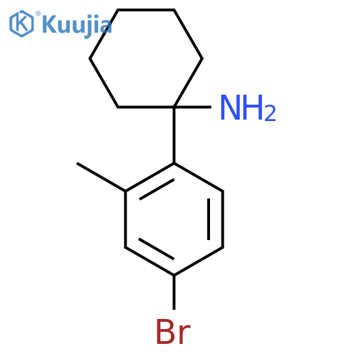 1-(4-bromo-2-methylphenyl)cyclohexan-1-amine structure