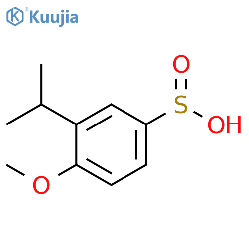 Benzenesulfinic acid, 4-methoxy-3-(1-methylethyl)- structure