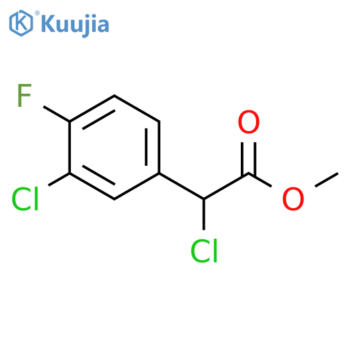 methyl 2-chloro-2-(3-chloro-4-fluorophenyl)acetate structure