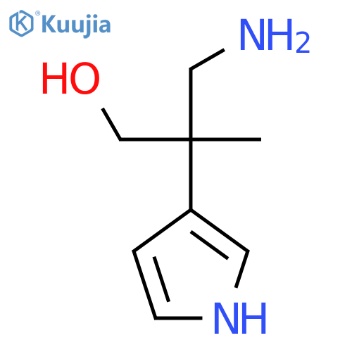 3-amino-2-methyl-2-(1H-pyrrol-3-yl)propan-1-ol structure