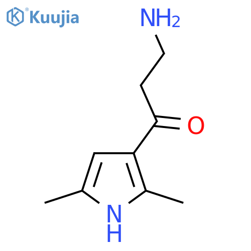 3-amino-1-(2,5-dimethyl-1H-pyrrol-3-yl)propan-1-one structure