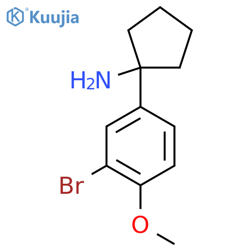1-(3-bromo-4-methoxyphenyl)cyclopentan-1-amine structure