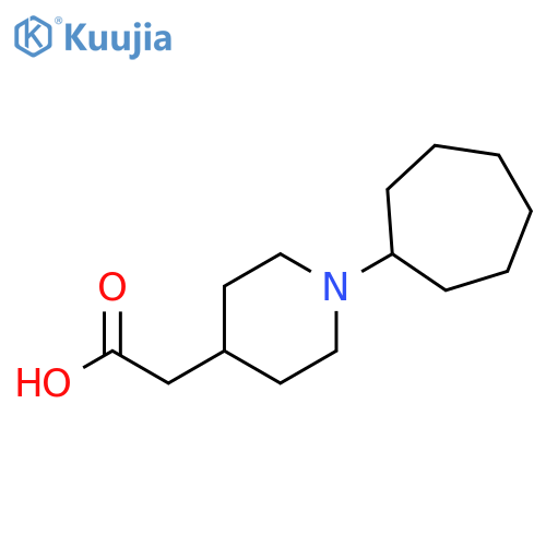 2-(1-cycloheptylpiperidin-4-yl)acetic acid structure