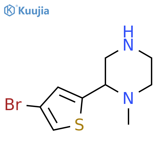 2-(4-bromothiophen-2-yl)-1-methylpiperazine structure