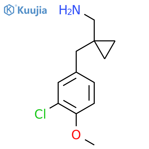 {1-(3-chloro-4-methoxyphenyl)methylcyclopropyl}methanamine structure