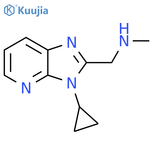 1-(3-cyclopropyl-3H-imidazo[4,5-b]pyridin-2-yl)-N-methylmethanamine structure