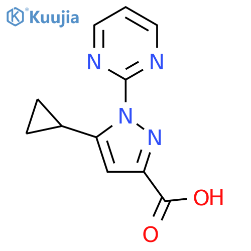 5-cyclopropyl-1-(pyrimidin-2-yl)-1H-pyrazole-3-carboxylic acid structure