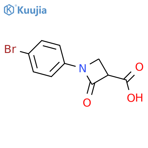 1-(4-bromophenyl)-2-oxoazetidine-3-carboxylic acid structure